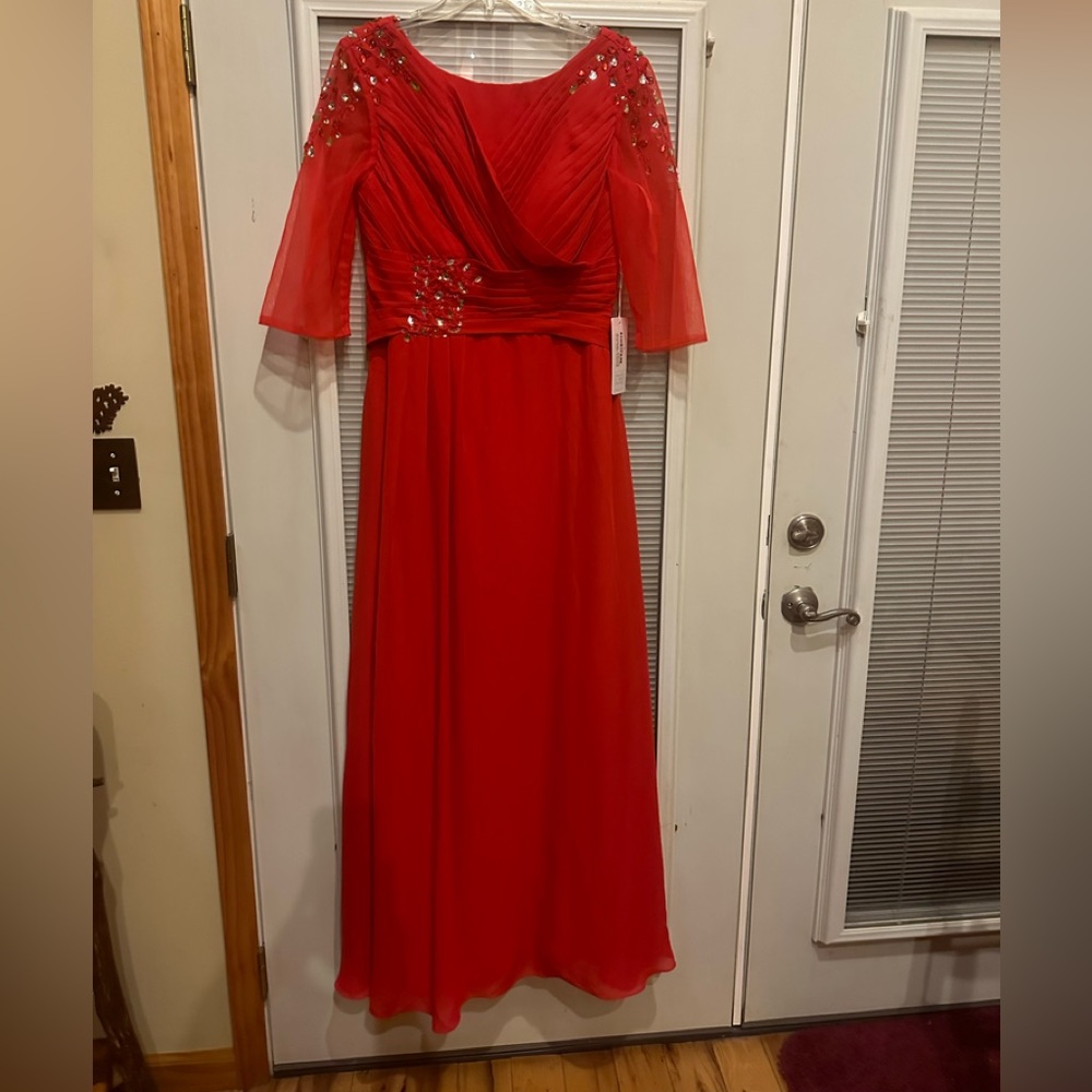 Sz 12 NEW ELEGANT HOLIDAY bling WEDDING PARTY COCKTAIL DRESS NWT